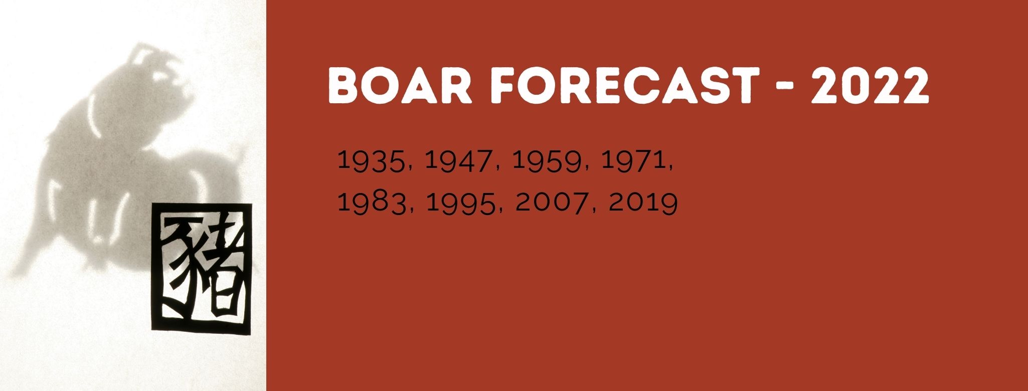 Boar Chinese Zodiac Forecast - 2022