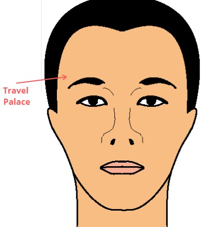 Travel Palace location in Face Reading
